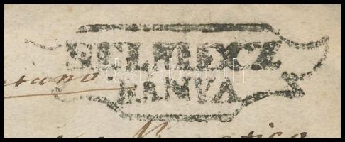 1843 Levél teljes tartalommal / with full content "SELMETZ/BÁNYA" (Müller 240 p) - Antalfa...