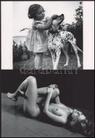 cca 1936 Landau Erzsébet (1896-1967) budapesti (később Párizsban él Ergy Landau néven) fotóművész és fényképész felvételei, 2 db modern nagyítás, jelzés nélkül, 15x21 cm