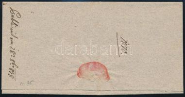 1838 Ex offo 12kr portóval "PANCSOVA" - Carlovitz (ex Provera)