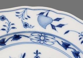 Meissen hagymamintás nagytányér / mélytányér készlet, 11 darab, jelzett, kardos jelzés, hibátlan, d:...