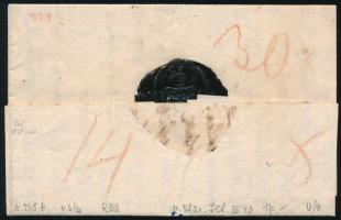 1824 Magyar nyelvű levél teljes tartalommal "DEBRECZIN" + piros "Franco" (Müller...