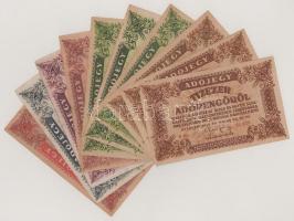 1946. 10.000AP-1.000.000AP (10db, 7xklf) közte 1.000.000AP fordított címerrel T:F-VG