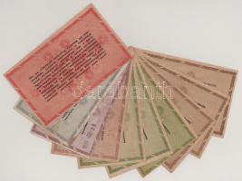 1946. 10.000AP-1.000.000AP (10db, 7xklf) közte 1.000.000AP fordított címerrel T:F-VG