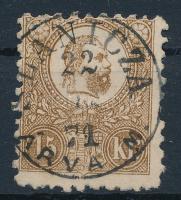 1871 Kőnyomat 15kr "SLANICZA / ÁRVA M." (kis papírelvékonyodás / small thin paper)