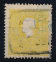 1858 2kr II. kénsárga, festékfolt a fejen / sulfur yellow, paint spot on the head "(OEDENBURG)&...