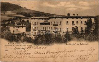 1898 Sokolowsko, Göbersdorf; Dr. Römpler'sche Heilanstalt / spa, sanatorium. Verlag C. Schröter...