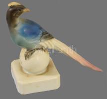 Ens paradicsommadár és madárpár figurák, kis lepattanással, egyiken ragasztással, m: 9,5 cm alatt