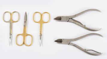 5 darab Solingen kis olló, h: 12 cm alatt