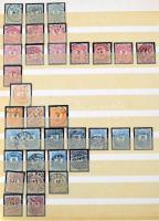 Régi magyar bélyegek a Krajcáros kiadásoktól, sok szép bélyegzéssel, összefüggésekkel, portókkal, 2 ...