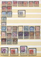 Régi magyar bélyegek a Krajcáros kiadásoktól, sok szép bélyegzéssel, összefüggésekkel, portókkal, 2 ...