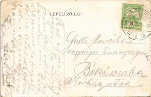 1910 Békéscsaba, Polgári leányiskola, Aradi Ipar és Népbank Békésmegyei Fiókintézete, Szabó Albert ü...