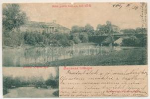 1900 Szarvas, Bolza grófok kastélya, Holt-Körös, Erzsébet királyné liget. R. Rozgony J. fényképész k...