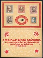 1919 Magyar Tanácsköztársasági arcképek emléklap bélyegzés nélkül / souvenir card without cancellati...