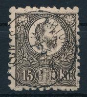 1871 Réznyomat 15kr feketésbarna / Mi 12b (26.000)