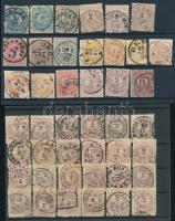 Krajcáros bélyegek szép / olvasható bélyegzésekkel (főként 2kr), 2 stecklapon