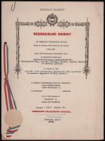 1962 Szabadalmi okirat, szabadalom címe: Eljárás oxid alapanyagú anizotróp báriumferrit permanens má...