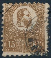 1871 Kőnyomat 15kr elfogazva (min 55.000) (kis papírelvékonyodás / small thin paper)