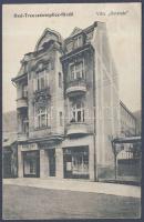 Trencsénteplic Villa Ostende with the  shop of Jenő Nádas and Miksa Muskath (EK)