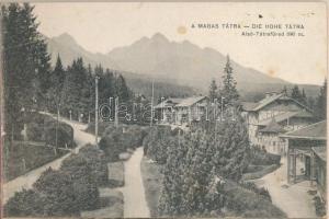Tátra, Magas-Tátra, Vysoké Tatry; képeslapfüzet 10 képeslappal (Újtátrafüred, Tátralomnic, Tátraszép...