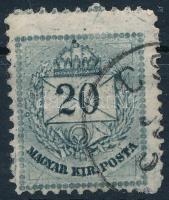 1881 20kr képbe fogazva