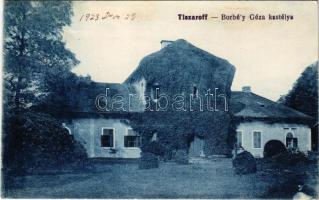 1923 Tiszaroff, Borbély Géza kastélya. Fogyasztási szövetkezet kiadása (ázott sarok / wet corner)