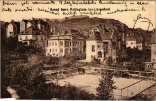 Budapest XI. Budai Szent Imre Kollégium a Fehérvári úton (ma Bartók Béla út 17-19.), teniszpálya, vi...