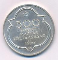 1990. 500Ft Ag "Budai vár" kapszulában T:BU kis patina Adamo EM114