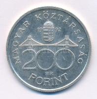 1992. 200Ft "MNB" Ag T:AU Adamo F13