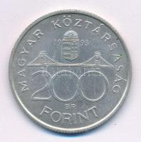 1993. 200Ft "MNB" Ag T:AU,XF Adamo F13