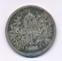 Ausztria 1895. 1K Ag "Ferenc József" T:F patina Austria 1895. 1 Corona Ag "Franz Joseph" C:F patina Krause KM#2804