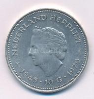 Hollandia 1970. 10G Ag "Julianna / A felszabadítás 25. évfordulója" T:AU Netherlands 1970. 10 Gulden Ag "Juliana / 25th Anniversary of the Liberation" C:AU Krause KM#195