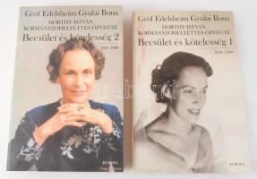 Gróf Edelsheim Gyulai Ilona, Horthy István kormányzóhelyettes özvegye: Becsület és kötelesség. 1-2. köt. Szerk.: Ocsovai Gábor. Bp., 2011, Európa. Kiadói papírkötés.
