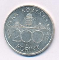 1993. 200Ft Ag "MNB" T:AU,XF Adamo F13