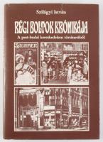 Szilágyi István: Régi boltok krónikája. A pest-budai kereskedelem történetéből. Bp., 1986, Közgazdasági és Jogi Könyvkiadó, 325+[3] p. Kiadói egészvászon-kötés, kissé sérült kiadói papír védőborítóban.