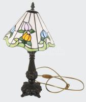 Tiffany stílusú asztali lámpa, m: 48 cm