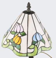 Tiffany stílusú asztali lámpa, m: 48 cm