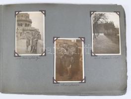 1929 65 db fotó Budapest Svábhegy, Hűvösvölgy, Balaton, Bled, Zágráb. fotóalbumban. Nyaralás képei.