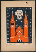 Fery Antal (1908-1994): Szegedi Szabadtéri Játékok, 1938 (plakátterv). Tempera, papír, jelzett, kartonra kasírozva, 17,5x12 cm