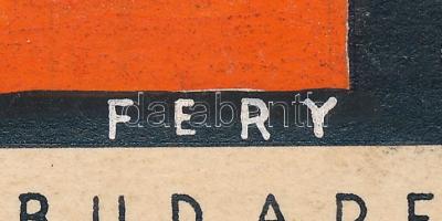 Fery Antal (1908-1994): Szegedi Szabadtéri Játékok, 1938 (plakátterv). Tempera, papír, jelzett, kart...