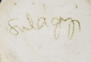 Szilágyi Péter halas váza, jelzett, hibátlan, m: 9 cm