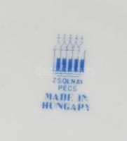 Zsolany népi mintás bokály váza, jelzett, hibátlan, m: 26 cm