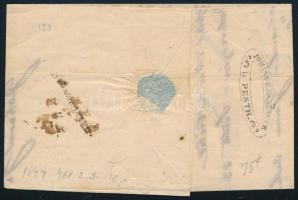 1844 Portós levél "PESTH" - "DEBREZEN"