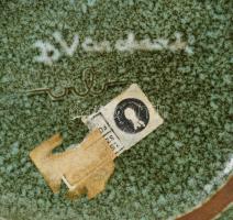 B. Várdeák Ildikó (1929? 2013): Nagyobb méretű kavicsváza, jelzett, hibátlan, 28x22 cm