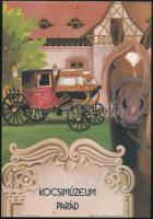 1976 Darvas Árpád (1927-2015): Kocsimúzeum Parád, kisplakát, villamosplakát, ofszet, papír, Offset és J.-ny, jelzett a plakáton, apró sérüléssel, 24x16,5 cm