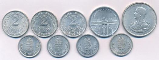 1941-1944. 1P Al (4xklf) + 1941-1943. 2P Al (3xklf) + 1943. 5P Al "Horthy Miklós születésének 7...