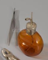 Régi fogorvosi szerszámok, közte ritka kloroform permetező palack