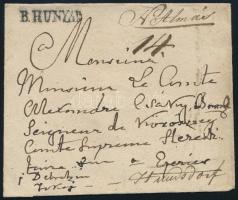 ~1840 Portós levél "B. HUNYAD" - "v.EPERIES"