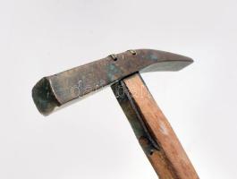 Antik vasutas kerék kopogtató kalapács, h: 79 cm