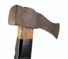 Antik balta, jelzett fejjel, javított, h: 92 cm