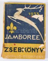 1933 Jamboree zsebkönyv, Gödöllő-Budapest, kiadja: IV. Világjamboree-Táborparancsnokság, ragasztott ...